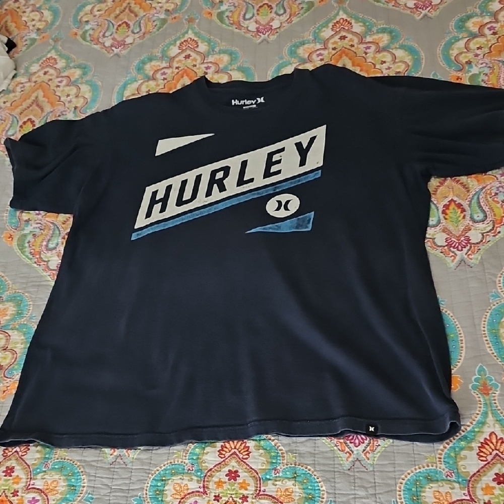Men's Hurley Blue Graphic T-Shirt, XL